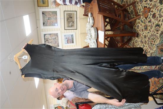 An Egyptian metal and net top and a black all-in-one trousers (2)